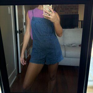 Abercrombie & Fitch Women's Blue and Navy Dungarees-overalls